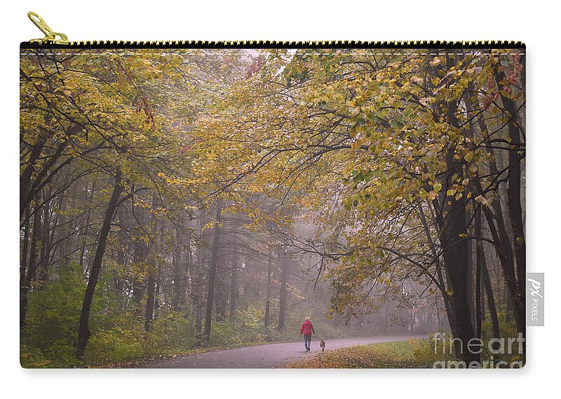 Nature Carry-all Pouch featuring the photograph Autumn Symphony In The Forest 02 by Leonida Arte