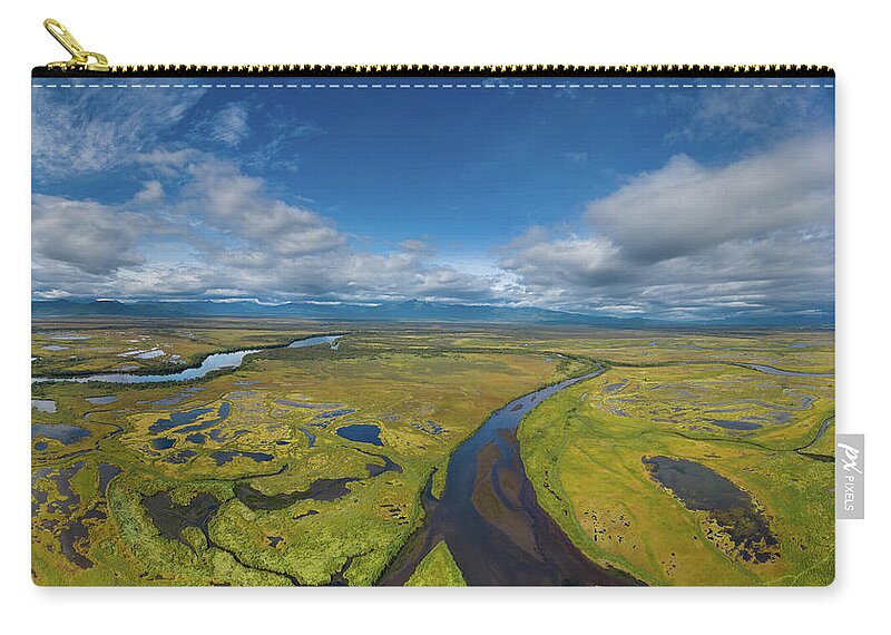 River Zip Pouch featuring the photograph Avacha river delta on Kamchatka by Mikhail Kokhanchikov
