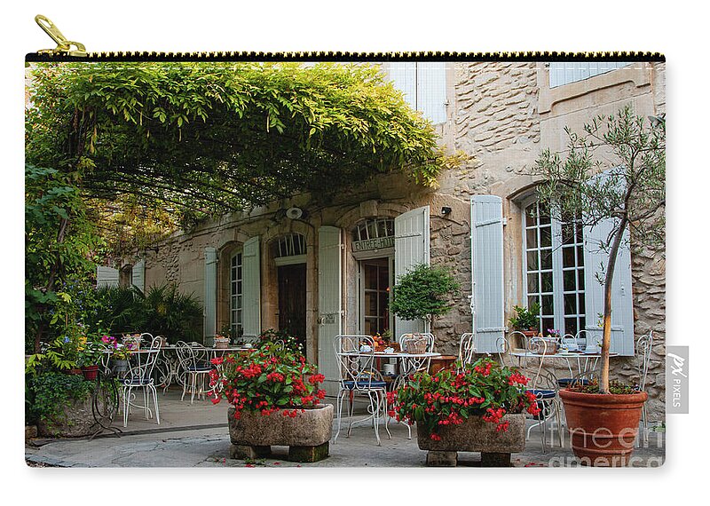 Avignon Zip Pouch featuring the photograph Avignon B and B by Bob Phillips