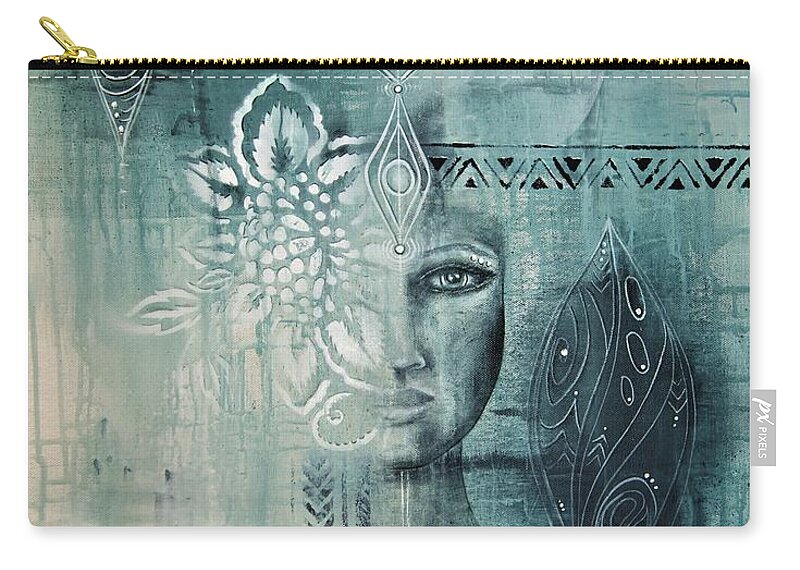  Zip Pouch featuring the painting Awakened 1 by Reina Cottier