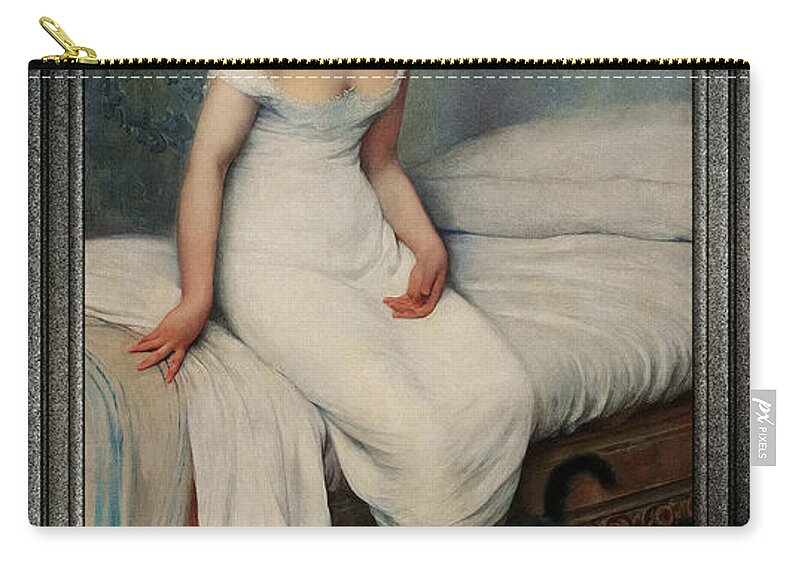 Awakening Carry-all Pouch featuring the painting Awakening by Eugene de Blaas Old Masters Reproduction by Rolando Burbon