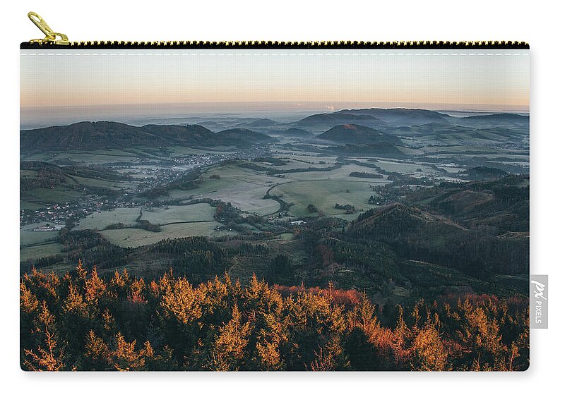 Camping Zip Pouch featuring the photograph Awakening of nature. New day - New experiences by Vaclav Sonnek