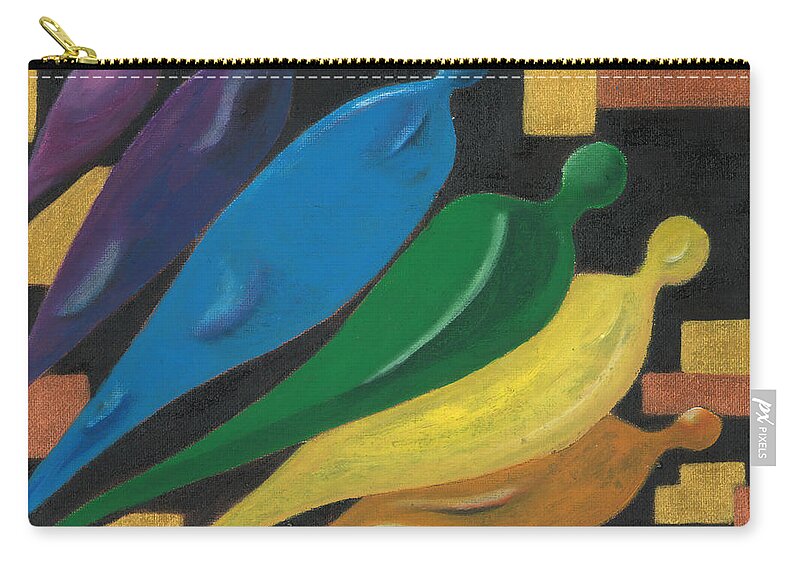 Spiritual Zip Pouch featuring the painting Awakening to Spirit by Esoteric Gardens KN