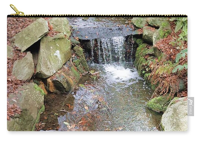 Brook Zip Pouch featuring the photograph Babbling Brook by Kimberly Furey
