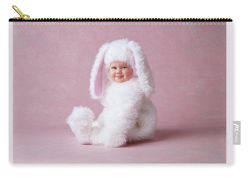 Bunnies Zip Pouch featuring the photograph Baby Bunny #3 by Anne Geddes