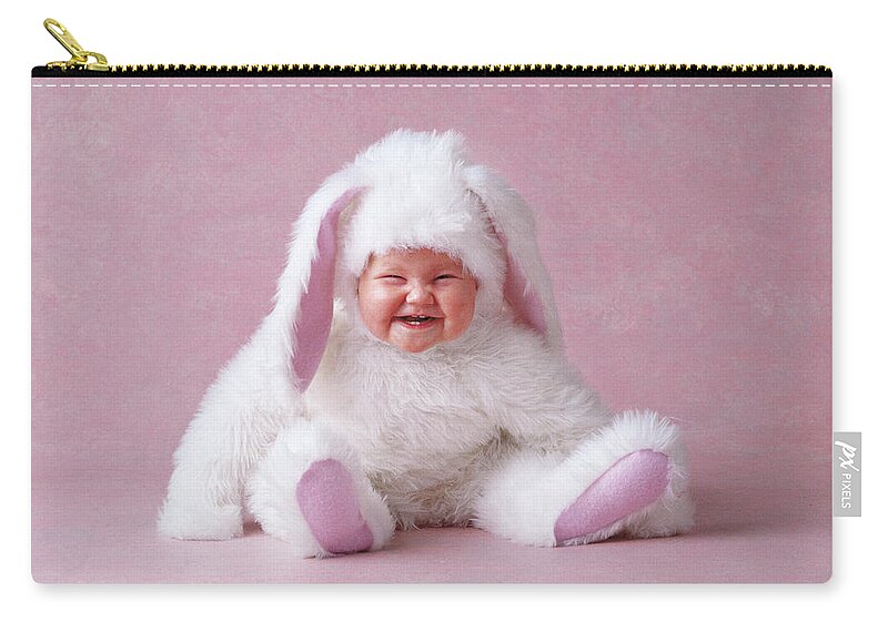 Bunnies Carry-all Pouch featuring the photograph Baby Bunny #4 by Anne Geddes