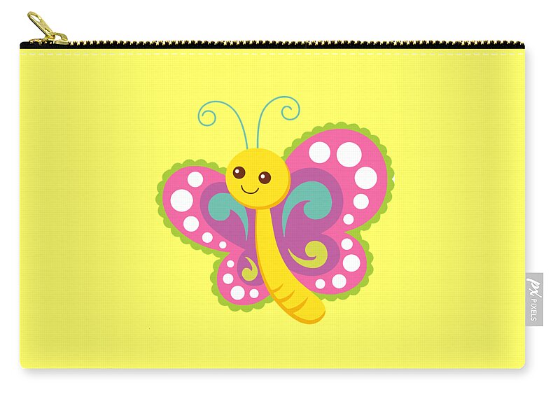 Butterfly Carry-all Pouch featuring the drawing Baby Butterfly by Nancy Ayanna Wyatt