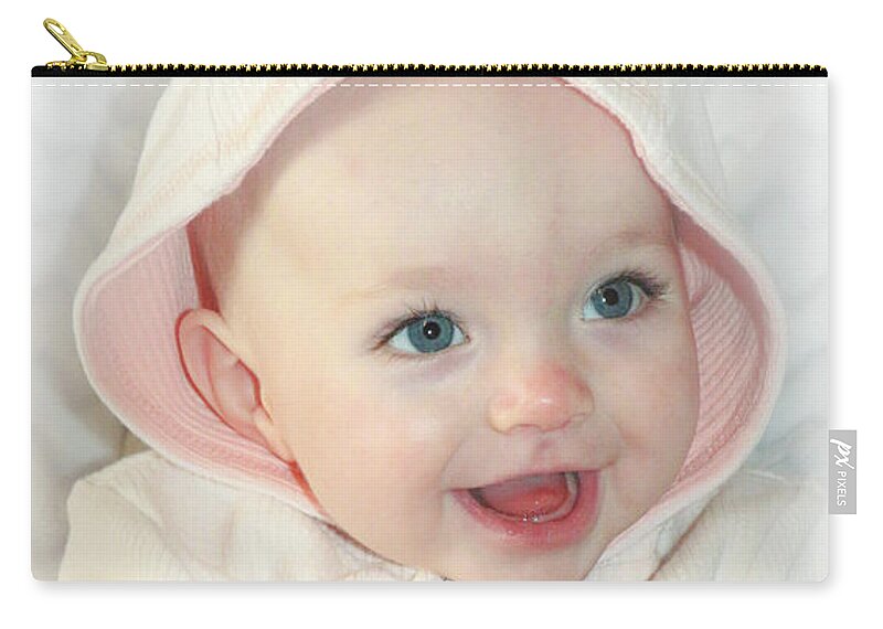 Baby Zip Pouch featuring the photograph Baby Girl III by Veronica Batterson