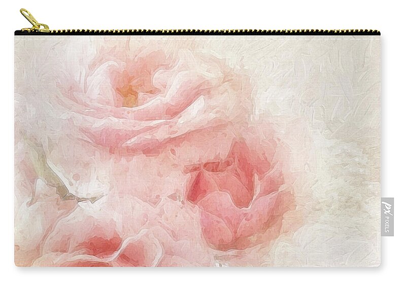 Floral Zip Pouch featuring the photograph Baby Roses by Karen Lynch