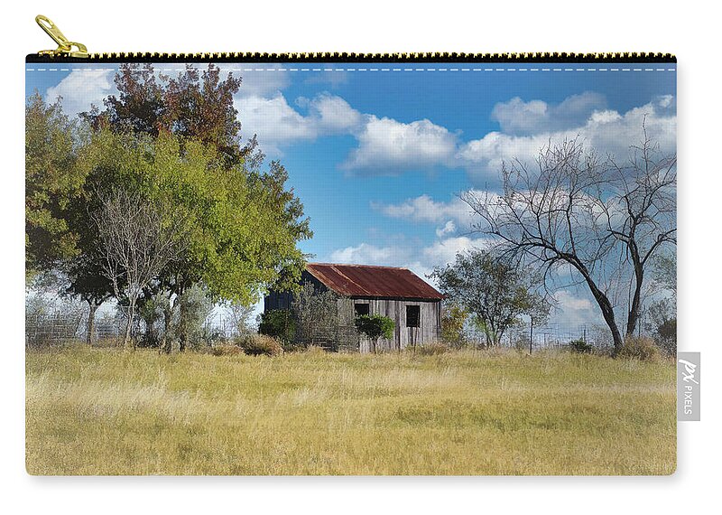 Barn Zip Pouch featuring the photograph Backroads Barn by Cheri Freeman