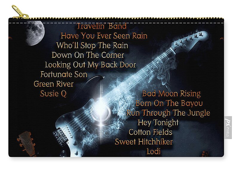 Classic Rock Carry-all Pouch featuring the digital art Bad Moon Rising by Michael Damiani