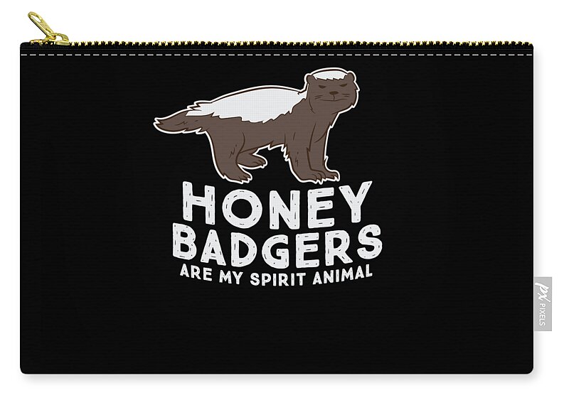 Badgers Are My Spirit Animals Funny Badger Carry-all Pouch by EQ Designs -  Pixels