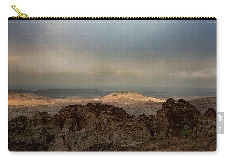  Zip Pouch featuring the photograph Badlands 21 by Wendy Carrington