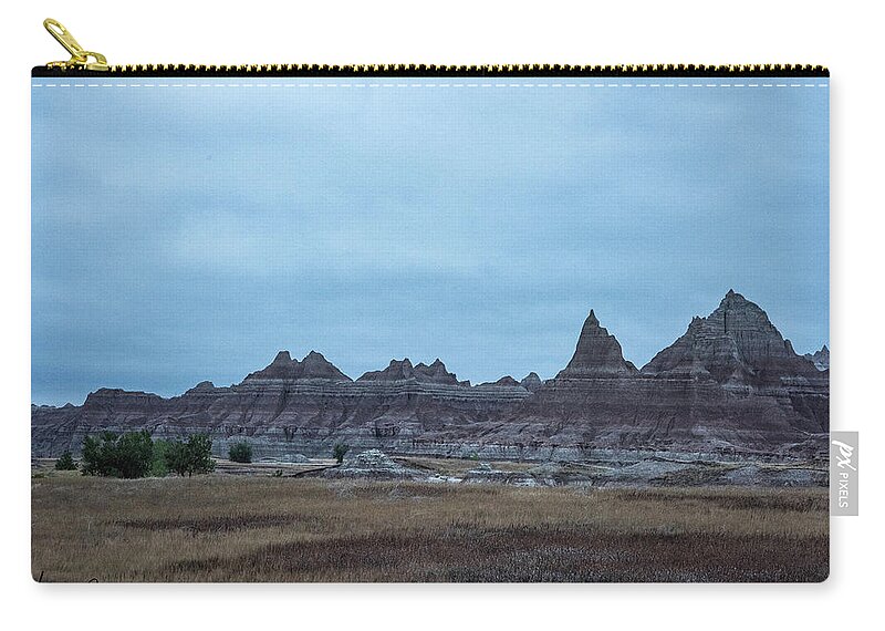  Zip Pouch featuring the photograph Badlands 3 by Wendy Carrington