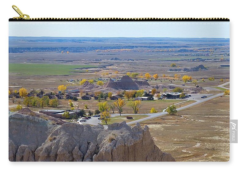Badlands National Park Carry-all Pouch featuring the photograph Badlands In Autumn by Rosanne Licciardi