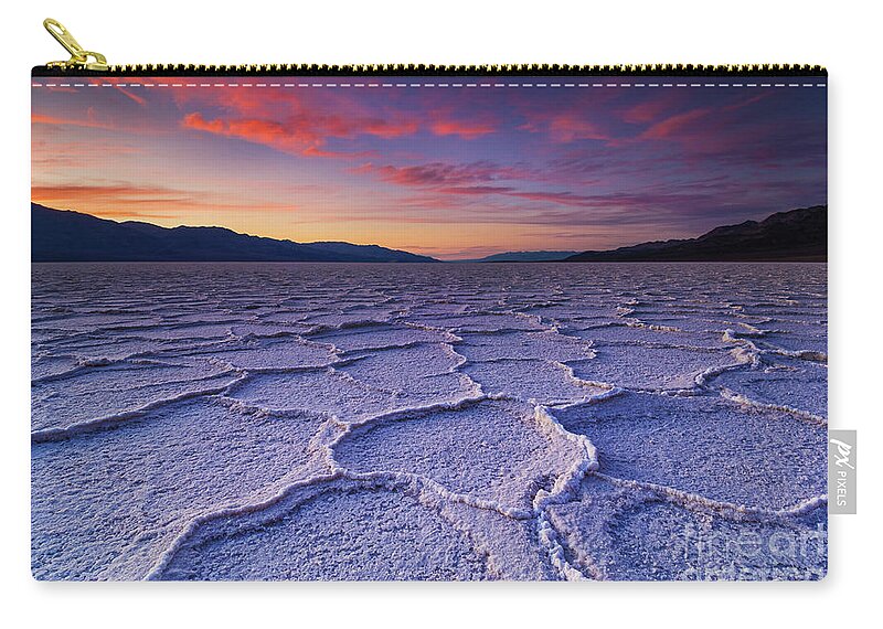 Death Valley National Park Zip Pouch featuring the photograph Badwater Basin Death Valley National Park, California, USA by Neale And Judith Clark
