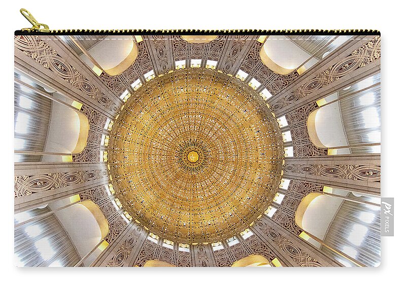 Bahai Temple Dome Zip Pouch featuring the photograph Bahai Temple Dome by Patty Colabuono