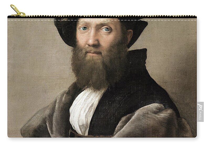 1514 Zip Pouch featuring the painting Baldassare Castiglione by Raphael