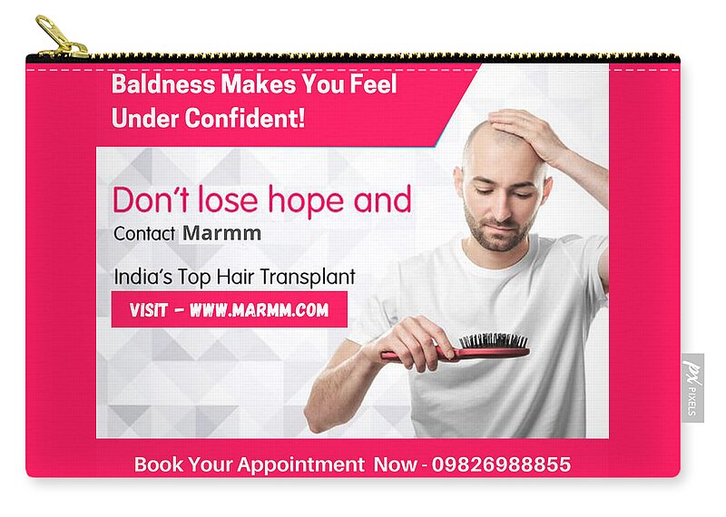 Baldness Makes You Feel Under-Confident? Meet Hair Specialist at Best Hair  Clinic in Indore Carry-all Pouch by Marmm Clinic - Pixels