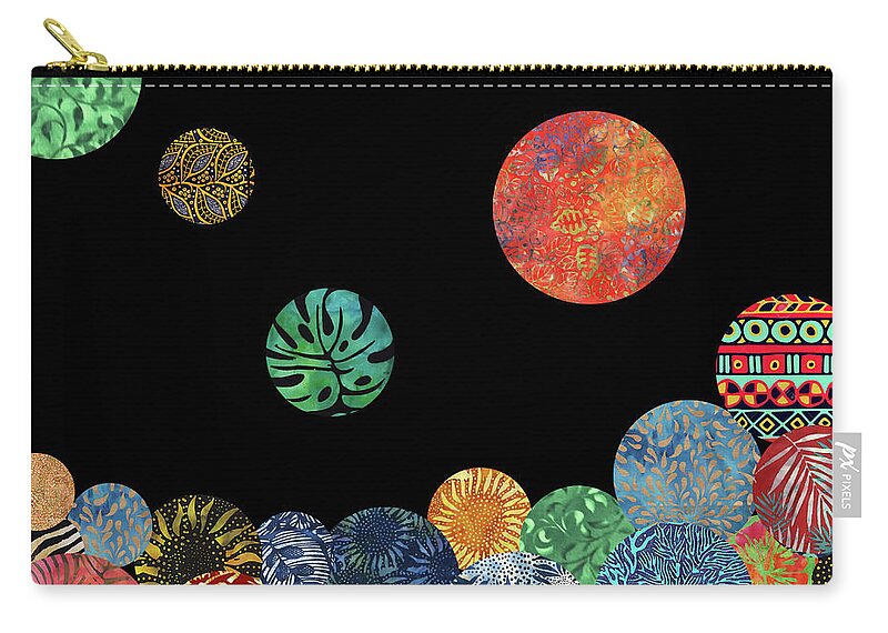 Ball Zip Pouch featuring the mixed media Amaze Balls by Lorena Cassady