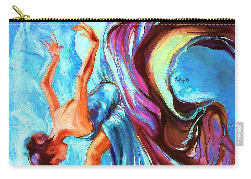 Paint Zip Pouch featuring the painting Ballerina 3 by Nenad Vasic