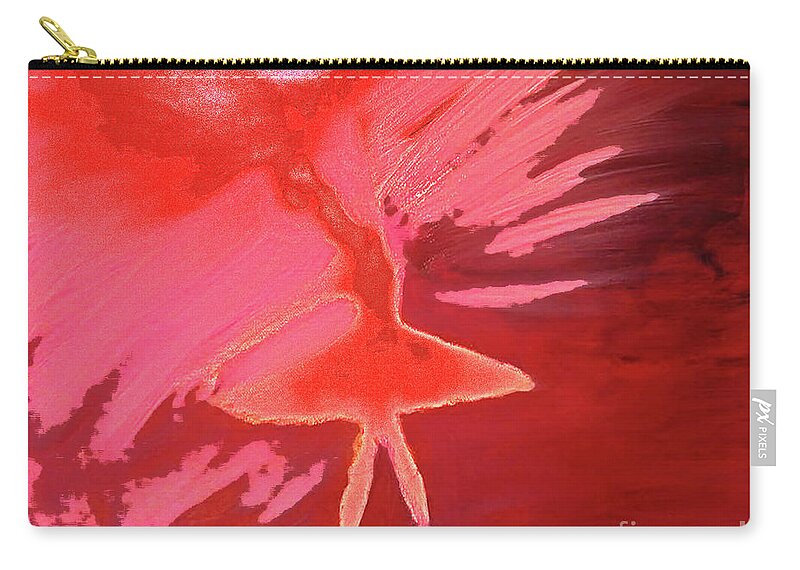 Acrylic Zip Pouch featuring the painting Ballerina by Alexandra Vusir