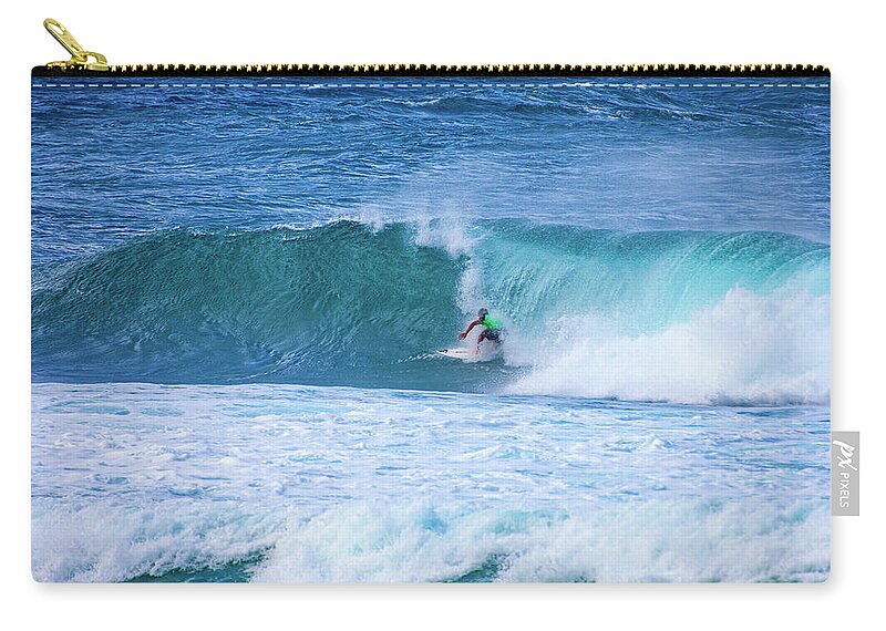 Hawaii Zip Pouch featuring the photograph Banzai Pipeline 30 by Anthony Jones