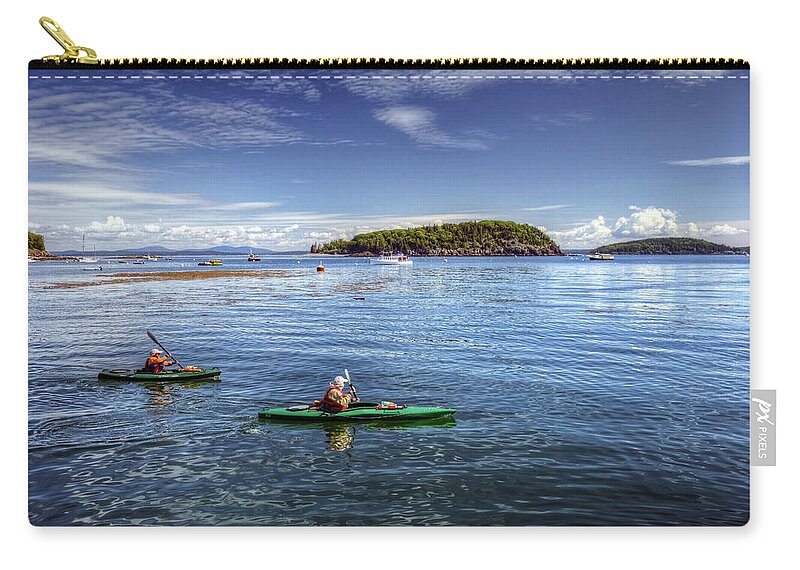 Bar Harbor Zip Pouch featuring the photograph Bar Harbor 4432 by Greg Hartford