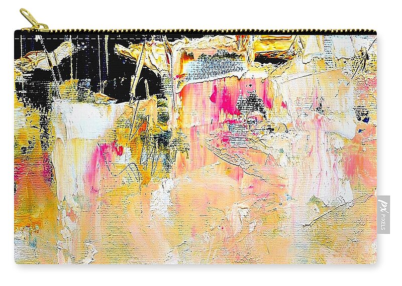 Barcelona Carry-all Pouch featuring the painting BARCELONA abstract - FROM ABOVE by VIVA Anderson