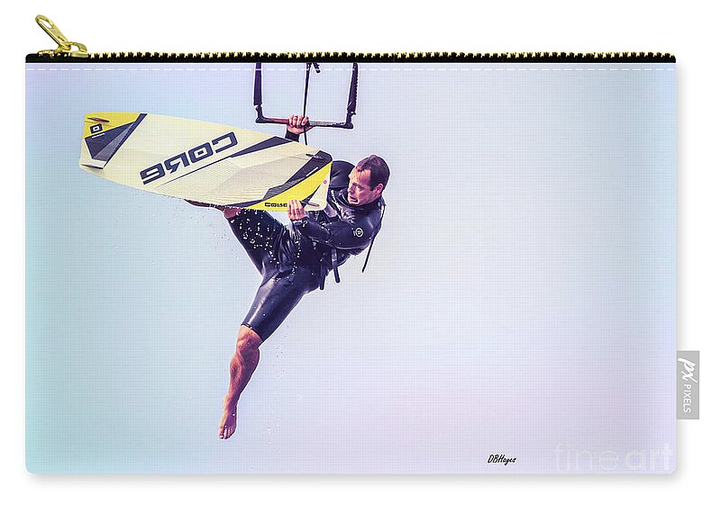 Kites Zip Pouch featuring the photograph Barely Hanging On by DB Hayes
