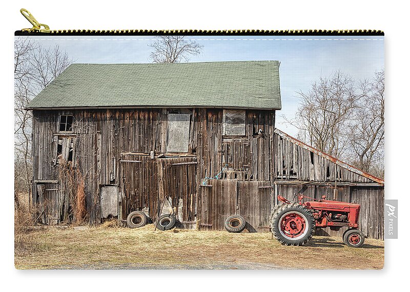 Farm Carry-all Pouch featuring the photograph Barn on the Canal by David Letts