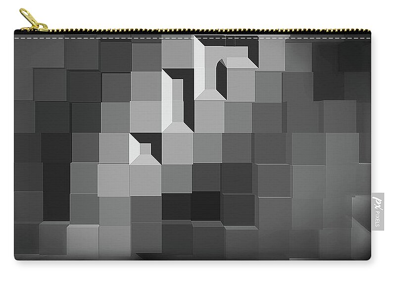 Barrier Zip Pouch featuring the digital art Barrier by Kellice Swaggerty
