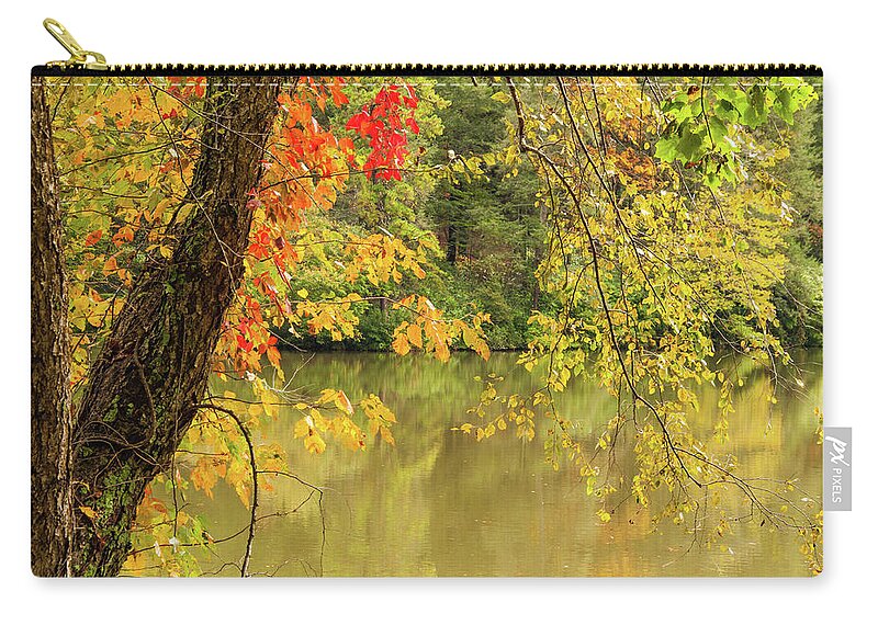 Bass Pond Carry-all Pouch featuring the photograph Bass Pond Biltmore Estate by Rob Hemphill