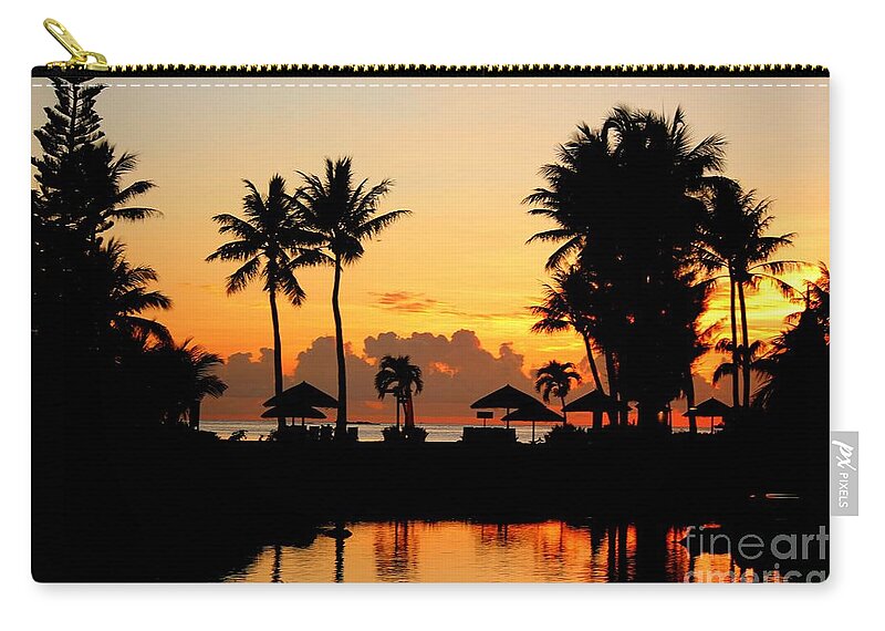 Sunsets Zip Pouch featuring the photograph Bathed in Gold by On da Raks