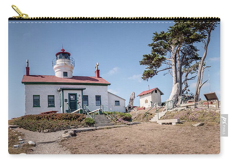 Afternoon Carry-all Pouch featuring the photograph Battery Point Lighthouse Panorama by Al Andersen