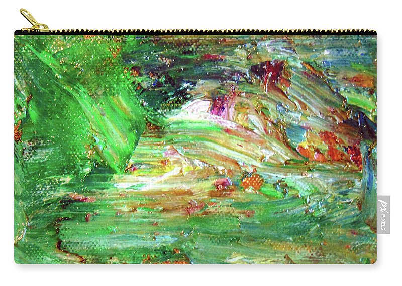 Abstract Zip Pouch featuring the painting Bayou Mud by Loretta Nash