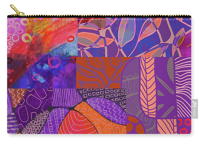Bold Zip Pouch featuring the mixed media Be Bold 22 by Nancy Merkle