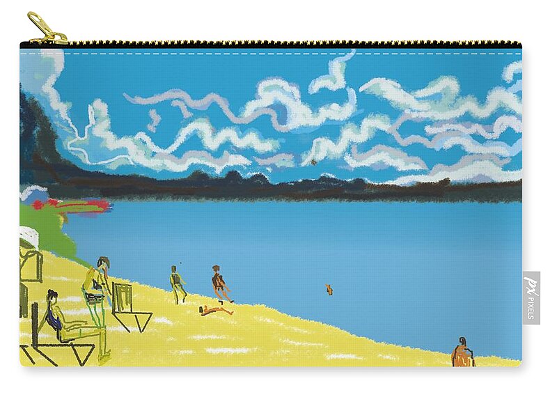 Still-life Zip Pouch featuring the digital art Beach-5 by Anand Swaroop Manchiraju