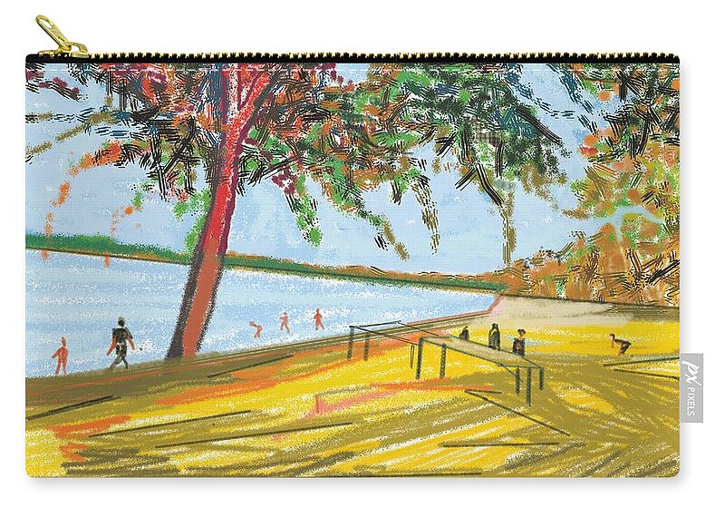 Still-life Zip Pouch featuring the digital art Beach-9 by Anand Swaroop Manchiraju