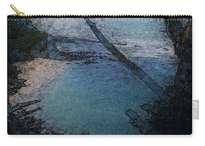 Beach Zip Pouch featuring the photograph Beach and Trees by Katherine Erickson