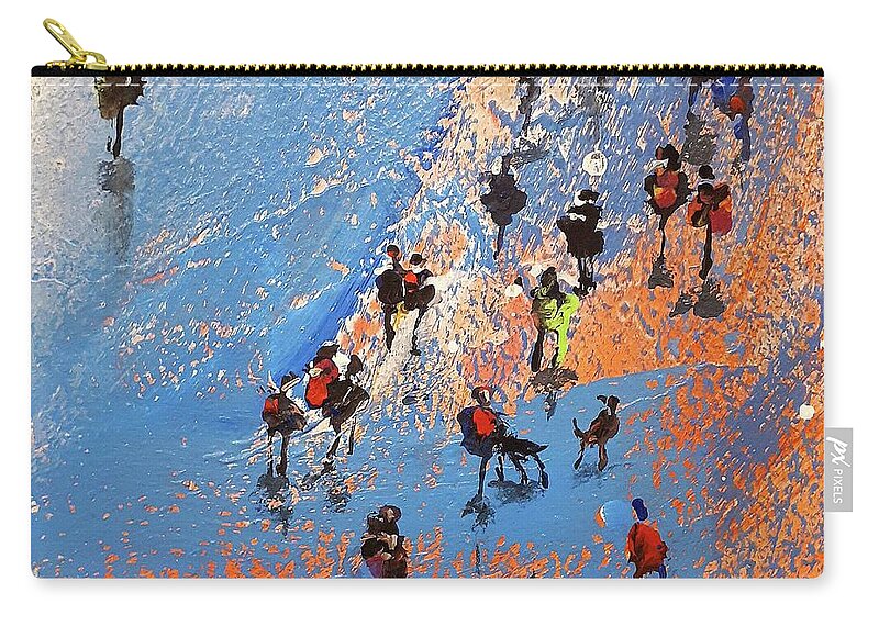 Beach Zip Pouch featuring the painting Beach Gold by Neil McBride
