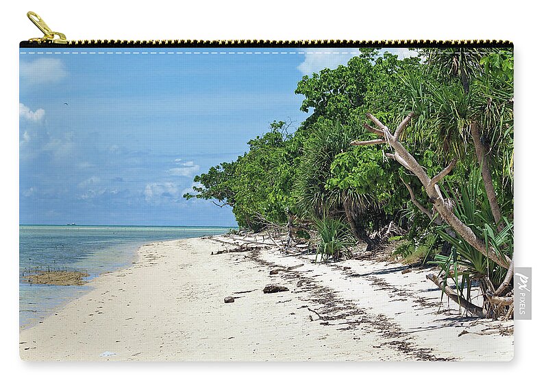 Arreceffi Island Zip Pouch featuring the photograph Beach of Beauty by David Desautel