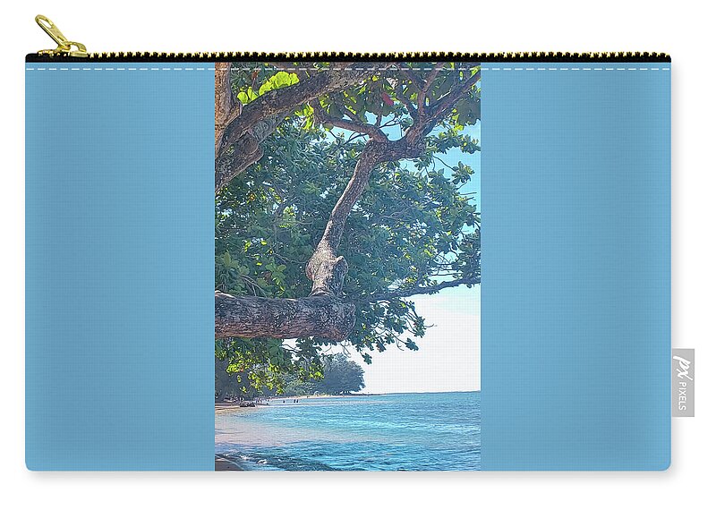 Hawaii Zip Pouch featuring the photograph Beach Shade by Tony Spencer