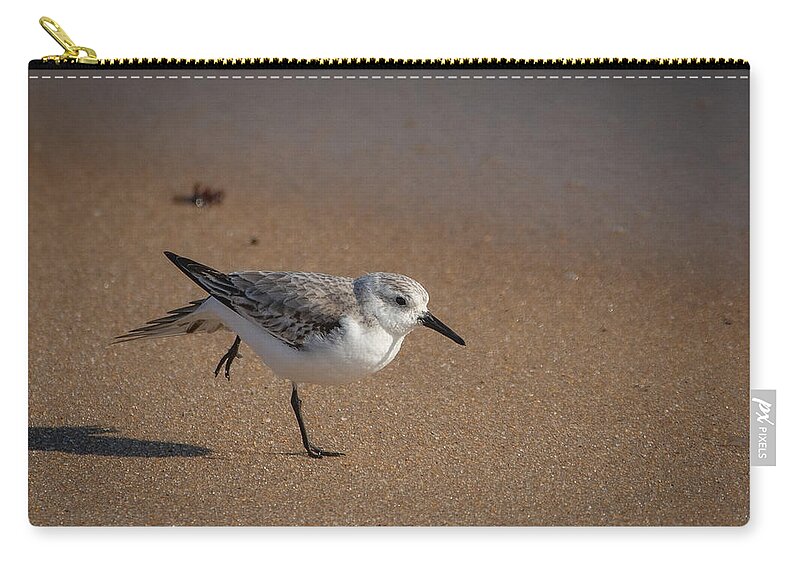 Bird Zip Pouch featuring the photograph Beach Yoga by Linda Bonaccorsi