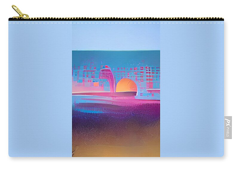  Carry-all Pouch featuring the digital art Beachamus by Rod Turner