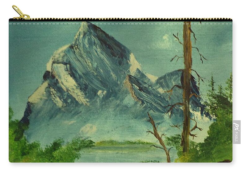 Mountain Zip Pouch featuring the painting Bear Nitch Painting # 284 by Donald Northup
