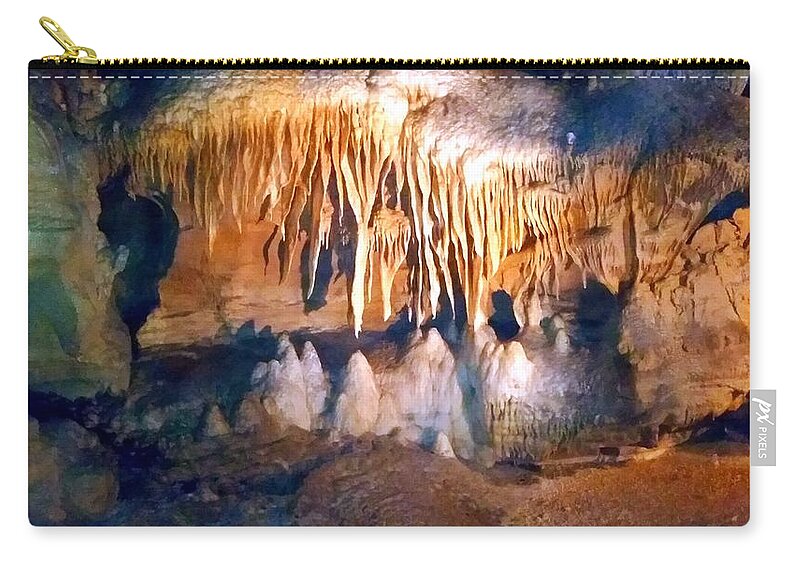 Cave Zip Pouch featuring the photograph Cub Run Cave Kentucky by Stacie Siemsen