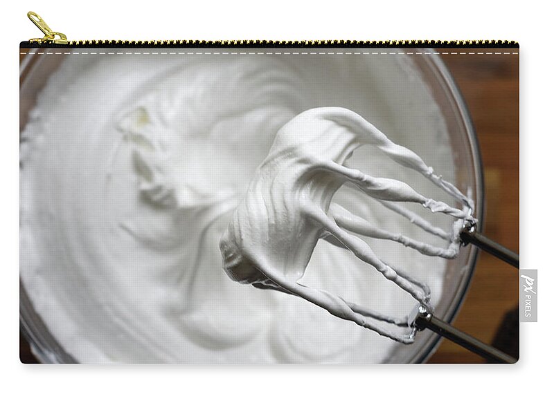 Background Zip Pouch featuring the photograph Beaters above whisked meringue by Scott Lyons