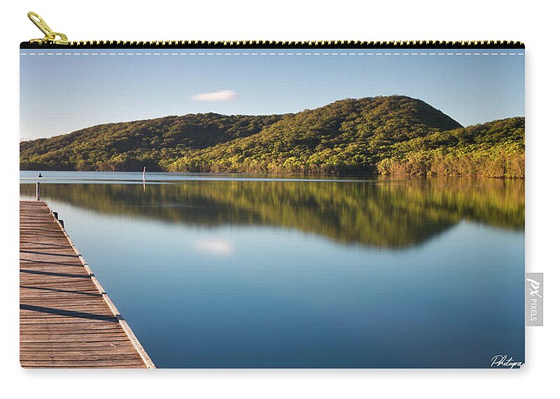 Wallis Lakes Forster Carry-all Pouch featuring the digital art Beautiful Wallis Lakes 9797 by Kevin Chippindall