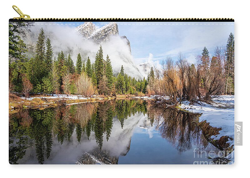 Yosemite Zip Pouch featuring the photograph Beauty and Peace by Alice Cahill